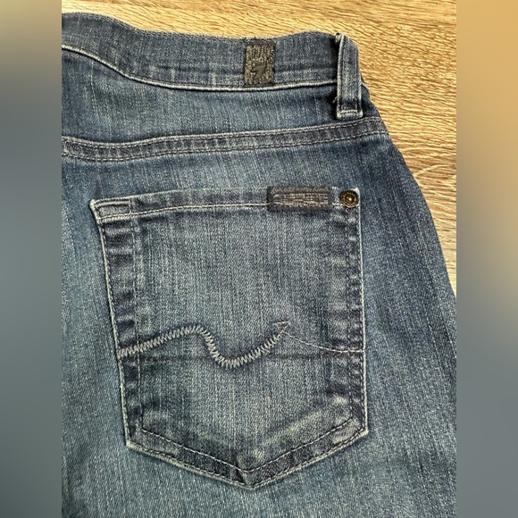 7 For All Mankind Jeans sz26 Blue Medium Wash Roxanne Skinny Y2K - Picture 9 of 9